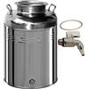 Hafeehoo Contenitore fusto bidone olio Inox 18/10 Belvivere 30 lt made in Italy completo di rubinetto e guarnizione