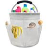 BlyeMichdi Cesto per la Conservazione dei Prodotti per la Pulizia, Pulizie Contenitore, Cestello Porta Detersivi Bagno Organizer Pulizie, Cestino Pulizie Pieghevole per Casa Condomini, 28 x 28 cm (Trasparente)