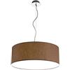 OLUX ILLUMINAZIONE - Lampadario Soggiorno Moderno in Tessuto, Lampadario a Sospensione Ideale per Salotto e tutte le stanze della Casa, Perfetto per Led,Made in Italy(Mod.Roary-Tortora scuro-70cm)