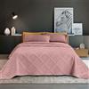 IlGruppone Copriletto Trapuntato Matrimoniale Elegante Trapuntino Lavorazione Intrecciata Due Piazze Trapunta Coperta Leggera Coperta Letto Leggera Primavera Estate - Rosa
