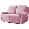WJHDWYD Copripoltrona relax in velluto for 2 posti, copripoltrona elasticizzata reclinabile 6 pezzi, copridivano copridivano proteggi mobili for soggiorno(Rose)