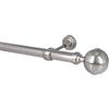 Sento Kit Bastone per Tende in Metallo 25mm Acciaio Inox Montaggio a Muro 120 cm (1x120cm) Bona
