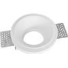 vetrine in rete Vetrineinrete® Portafaretto da incasso in gesso a scomparsa tondo Ø 100 mm supporto per faretti gu10 g5.3 foro Ø 125 mm GS-13 P20