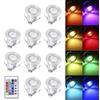 Lixada Faretti Incasso,Lixada 10PCS Luci di Coperta LED con Telecomando 500LM Lampada da Incasso a Terra 16 Colori RGBW 4 Modalità di Illuminazione Regolabile IP67 Impermeabile