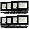 Aigostar Faretto LED da Esterno 20W 1650LM, Faretti LED Esterno Impermeabile IP65, Faretto 28 LEDs 6500K Bianca Fredda, Faro led per Giardino, Cortile, Garage, Pareti, 8 pcs
