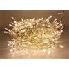 damastoreitalia Catena luminosa natalizia a led da interno e da esterno luci per albero di natale IP44 25 metri 500 led (500 led - trasparente - luce calda)