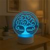 Generico Lampada in Plexiglass con Disegno Albero della Vita e frase d'Amore Personalizzato con Nomi Decor Night Light LED Luce Camera 7 Colori San Valentino Amore Innamorati