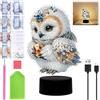 Starnearby Diamond Painting Luce Notturna, Pittura Diamante Lampada LED Fai da te, Luce Notturna per Bambini a Batteria/USB, Lampada da Notte, Decorazioni, Regali di Compleanno di Natale