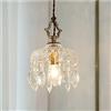 JNPGVTCD Lampadario di Cristallo Vintage in Ottone retrò Piccolo in Vetro Regolabile Lampada da soffitto a Sospensione per Balcone Veranda corridoio Ingresso Foyer luci a Goccia