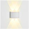 YASTA Applique LED Lampada da Parete Ovale 12W Luce Calda 3000K Esterno Interno FD-10 1200LM IP65 Moderna per Esterni Balcone Terrazza Patio Porticato Giardino Interni Corridoio