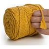MeriWoolArt® Corda Macramè Naturale, 75M Macramè Corda 4mm, Corda in Cotone Morbido per Macramè Acchiappasogni, Arazzo da parete Macrame, Decorazione Macramè Fai da Te, Spago per Decorazioni