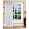 Tata Home Coppia Tendoni per Interni a Vetro Finestra Semitrasparenti Bianche Tende Camera Soggiorno Sala da Pranzo Fantasia Shabby Chic 140x290 cm con Cuori Rossi