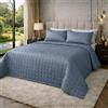 Clara Home Milano CLARA HOME Copriletto Singolo 1 Piazza Colore Verde Petrolio, Trapuntato in Raso Satin, Coperta Leggera Mezza Stagione, Autunno Primavera, Elegante per Camera da Letto, Made in Italy