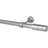 Sento Kit Bastone per Tende in Metallo 25mm Acciaio Inox Montaggio a Muro 240 cm (2x120cm) ILUSION
