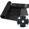 Floordirekt Tappeto in Gomma, Motivo a Nido d'Ape, Zerbino Octo, per Esterni, Antiscivolo, Anello in Gomma, Venduto al Metro (23 mm, 100 x 100 cm)