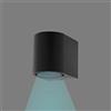 Partenopea® Applique lampada cubo da parete a muro gu10 max 10w led per interno esterno IP65 moderno faretto monoemissione (Tondo Nero, Luce Fredda 6500K)