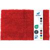 Floordirekt Tappeto da Bagno Sky, Morbido e Denso, Antiscivolo e ad Asciugatura Rapida, Adatto per Riscaldamento a Pavimento, Rettangolare e Rotondo (80 x 150 cm, Rosso)