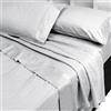 INTRECCI Completo Lenzuola Matrimoniali in Raso di Cotone Matrimoniali, Biancheria da Letto Parure Lenzuolo con Angoli Lenzuolo Teso e Federe in Raso 2 Piazze Grigio