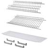 Rocard® Scolapiatti 86 cm per Pensile da 90 cm - Kit con Griglie in Acciaio Cromato, Vaschetta Raccogligocce, Staffe, Portabicchieri e Portapiatti da Incasso per Cucina