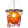 MAOGUDUI Lampadario da Basket Creativo Lampada a Sfera Lampadario a Sospensione Stile Retro Art Deco Tema Sportivo Lampada da Soffitto per Bambini Camera da Letto Interno Ristorante Bar Caffetteria Decorazione