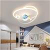Harpochten Plafoniera LED for cameretta dei bambini moderna dimmerabile con telecomando lampada a sospensione for bambini luna design astronauta camera da letto, camera dei bambini, cucina, sala da pr