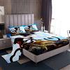 Loussiesd Parure di lenzuola per letto singolo, 4 pezzi, con lenzuolo con angoli e 2 federe, a tema sport estremi, con motivi 3D ispirati alla mountain bike, decorative, dai colori vivaci, per ragazzi e adulti