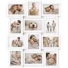 PALUPLUS Cornice multifoto per 12 fotografie di colore Bianco, Misura 63x48 cm, Portafoto da parete Collage, Formato foto 10x15 cm, per cucina, salotto, camera da letto -8725F -2,8
