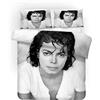 Nichiyo Michael Jackson Set di biancheria da letto - Copripiumino e federe, in microfibra, stampa digitale 3D, set di tre pezzi (copripiumino + federe) (4, singolo 135 x 200 cm)