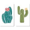 GORGECRAFT 2 Stili di Cactus Stencil 20 * 30cm a Tema Deserto Riutilizzabili Estivi Segno Quadrato per Dipingere su Legno Parete Scrapbooking Carta Pavimento