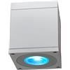 Planetitaly Plafoniera faretto quadrato soffitto LED RGB CCT 8W GU10 cambia colore luce RGBW vasca box doccia sensoriale bagno IP65 cromoterapia lampada smart WiFi controllo vocale (Colore Bianco, WiFi RGB CCT)