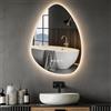 Litglobe Specchio Bagno con Luce 50x70cm,Specchio Bagno LED con Antiappannamento,Specchi𝗼 da Bagn𝗼 con Interruttore Touch,3000K-6500K Dimmerabile