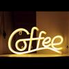STHomedeco Neon Murale - Lettera Lampada Neon LED Insegna Luminosa & Adesivi DIY per gli Orari di Apertura Per Bar Ristoranti Cucina Festa Decorazione (Caffè Caldo)