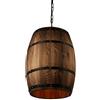 Newrays American Country loft Wood Wine Barrel Hanging Fixture Lampada a sospensione a soffitto E27 Light for bar Cafe Living Dining Room Restaurant (Grande)