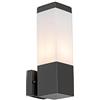 Qazqa malios - Appliques Moderno - 1 luce - L 8 cm - Grigio scuro - Moderno - Illuminazione esterna