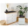 Russo Tessuti Tris Centri Cuore Ricamato Stampato Centrini Runner Shabby Arredo Home Bonheur-Nero