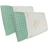 Baldiflex Emporio, Coppia Cuscini Memory Foam Ecologico Ecogreen Altezza 15 cm Fodera in Aloe Vera, Verde