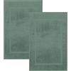 Betz Set di 2 scendibagni misure 50 x 70 cm 100% cotone scendibagno tappeto da bagno Premium qualità 650 g/m² 10 colori sono disponibili Colore verde abete