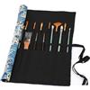 Amoyie abaría Set di pennelli da pittura 12 pezzi con Borsa Organizzatore per Pittura Acrilica, Acquerello Guazzo Pittura Olio, blu nero