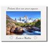 Generico Cornice personalizzata con dedica e foto inclusa, Portafoto personalizzabile con scritte, cornice in legno con incisione laser, regalo (Boston, 20 x 30 cm)