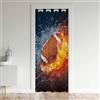 Loussiesd Tende da porta con motivo rugby per ragazzi e ragazze, per camera da letto, rugby americano, 30%-50%, oscuranti, per porte, finestre, 1 pannello, 86 x 203 cm