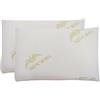 Generic Coppia di Cuscini in Memory Foam, Modello Saponetta, Fodera in Aloe Vera, Altezza 13cm
