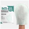 Generic GM 1000 Manopole Saponate Monouso di Alta Qualità, Impermeabili all'interno, con Soffice Spugna Esterna, Guanti Saponati Monouso Delicatamente Profumati, Senza Risciacquo, Spugne per Anziani Monouso