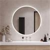 Tulup Specchio Ø 80 cm Rotondo Vetro Temperato da Parete al Bagno Salone Camera da Letto - Luce Neutro LED