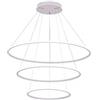 Sesamall Lampadario LED a Sospensione 48W 3 Anelli Sospesi Cerchi dal Design Moderno 60x60x100 cm (Bianco Naturale) Lampadario soggiorno moderno porta lampada da soffitto lampadari moderni a sospensione