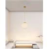 TOT ELECTRIC Lampadario a sospensione Oro con Sfera bolla in vetro bianco attacco E27 design moderno minimal