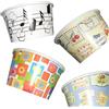 BOX GEL PZ 250 BICCHIERE COPPETTA CC 80 PER GELATO IN CARTA BIANCHI E NERI O FANTASIA COLORATA CUPS PAPER