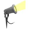 Partenopeautensili® Faretto orientabile con picchetto gu10 da esterno giardino segnapassi luce lampada a led (Luce Calda 3000k, ARMATURA GRIGIA)