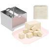 Toaboa 12x12x9cm Tofu Presse in Acciaio Inox, Pressione Regolabile, Tofu Presse con Vassoio, Garza, Senza Bpa Tofu Maker Delizioso e Gustoso Paneer Maker per Case e Appartamenti (Piccolo)