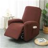 ABZDUNG Copripoltrona Relax Reclinabile Universale, Jacquard Fodere Poltrona Relax Elasticizzato Copripoltrona 1 Posto con Tasca Copripoltrona Reclinabile Fodere per Poltrone Rimovibile(D)