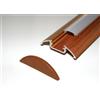 Marc LED Ltd Profilo in alluminio per strisce LED/nastri LED; P4, finitura in legno Palisander, copertura trasparente, set con due tappi terminali; lunghezza: 1m / 100mm / 1000 cm